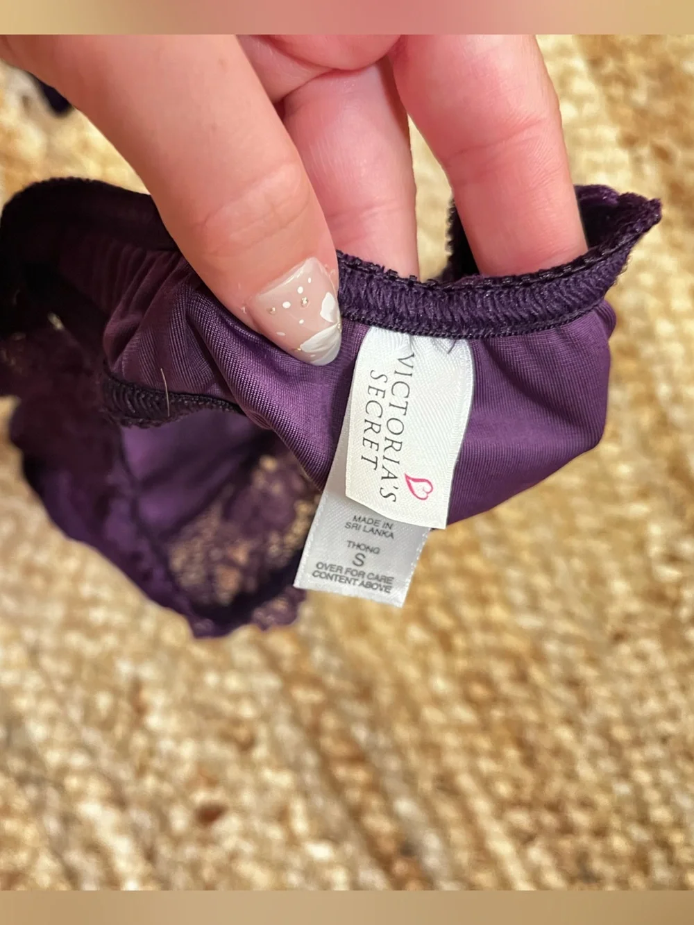 Vintage Victoria’s Secret 80s/90s Velvet Push-Up Bra & Thong Set 💜